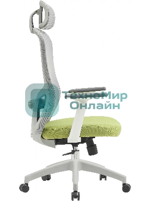 Кресло Cactus CS-GMC515-GYGN серый, сетка, подголовник