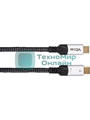 Кабель USB4 TCM--TCM, 5K@60Hz, 40Gbps, PD 240W, 5A, VCOM, 1.2м