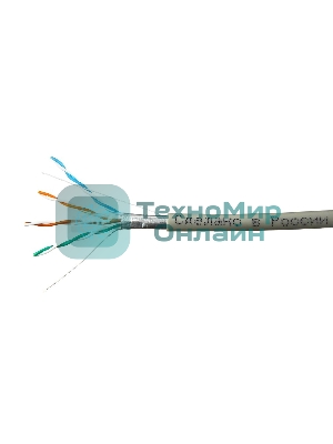 Кабель SkyNet Premium FTP indoor 4x2x0,51, медный, FLUKE TEST, кат.5e, однож., 305 м, box, серый