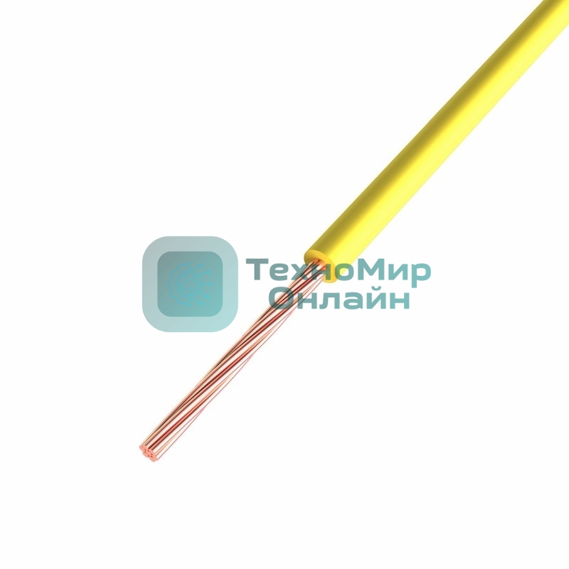 Провод ПГВА Rexant 1х1.00 мм², Cu, желтый, бухта 200 м