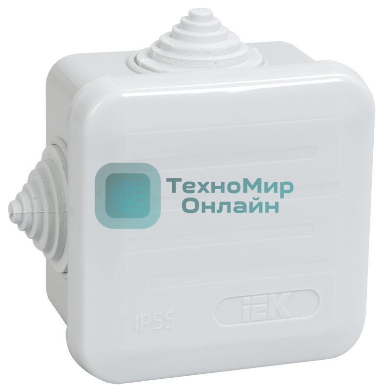 Коробка распаячная ОП 70х70х40 IP44 КМ41236 (4 гермоввода) IEK UKOZ11-070-070-040-K41-44