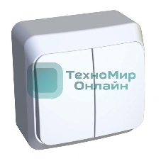 Выключатель 2-кл. ОП Этюд 10А IP20 с индик. белый SchE BA10-006B