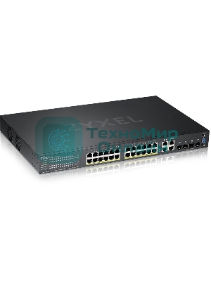Коммутатор гибридный L2 PoE+ Zyxel NebulaFlex Pro GS2210-28HP, rack 19