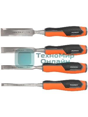 Набор стамесок PATRIOT, CrV, 4 шт: 6, 12, 19, 25мм