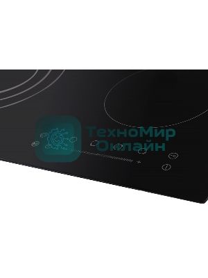 Электрическая варочная панель Kuppersberg ECS 603/ширина 60 см, 4 зоны ускоренного нагрева HI-Light, 1 зона с тройным расширением, сенсорное управление + слайдер, 5 цифровых дисплев, 9 уровней мощности, автоотключение, защита от детей, индикаторы остаточного тепла, таймер, Stop & Go, черный/прямой край