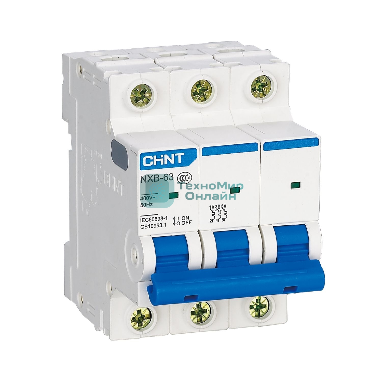 Выключатель автоматический CHINT 3п C 40А 4.5кА NXB-63S