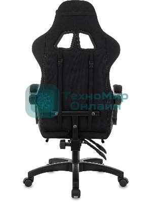 Кресло Zombie Weaver черный/серый, ткань, подголовник, подставка для ног