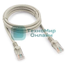 Патч-корд UTP Cablexpert cat.5e, 1.5м, литой, многожильный, серый