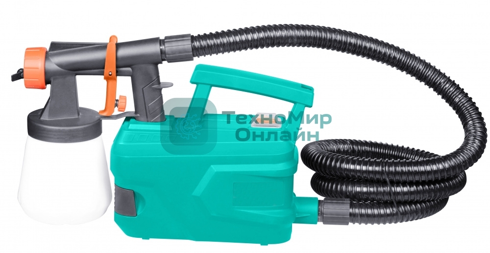 Краскопульт электрический Sturm SG9660B, 600Вт, 1100 мл/мин, бак на поясе, HVLP, С ТУРБИНОЙ SG9660B