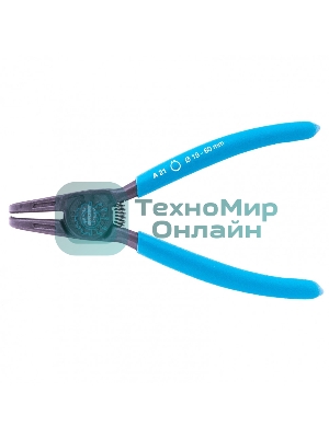 Съемник Gross 165 мм, для внешних стопорных колец (19-60 мм), изогнутые губки (разжим)