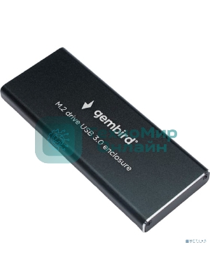 Внешний корпус Gembird EEM2-SATA-1 USB 3.0 для M2 SATA порт MicroB, металл, черный