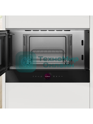 Встраиваемая микроволновая печь Bosch BFR7221B1 900Вт, 5 режимов, инвертер, 21 л, черный, петли справа
