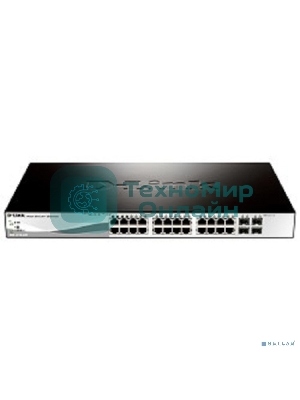 Коммутатор D-Link Gigabit Smart Switch with 24 10/100/1000Base-T ports and 4 Gigabit MiniGbIC (SFP) ports