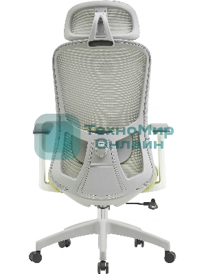 Кресло Cactus CS-GMC515-GYGN серый, сетка, подголовник