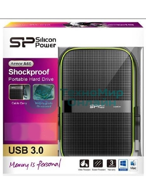 Внешний HDD Silicon Power USB 3.0 4Tb SP040TBPHDA60S3K A60 Armor 2.5