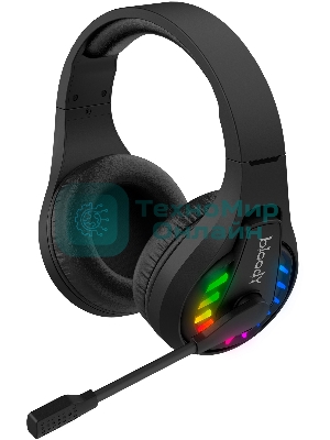 Гарнитура Bloody GR230 чёрный, беспроводная + проводная, радиоканал, до 40 ч, подсветка