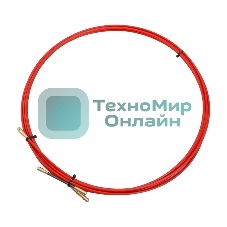 Протяжка кабельная Rexant (мини УЗК в бухте), стеклопруток, d=3,5мм, 5м красная
