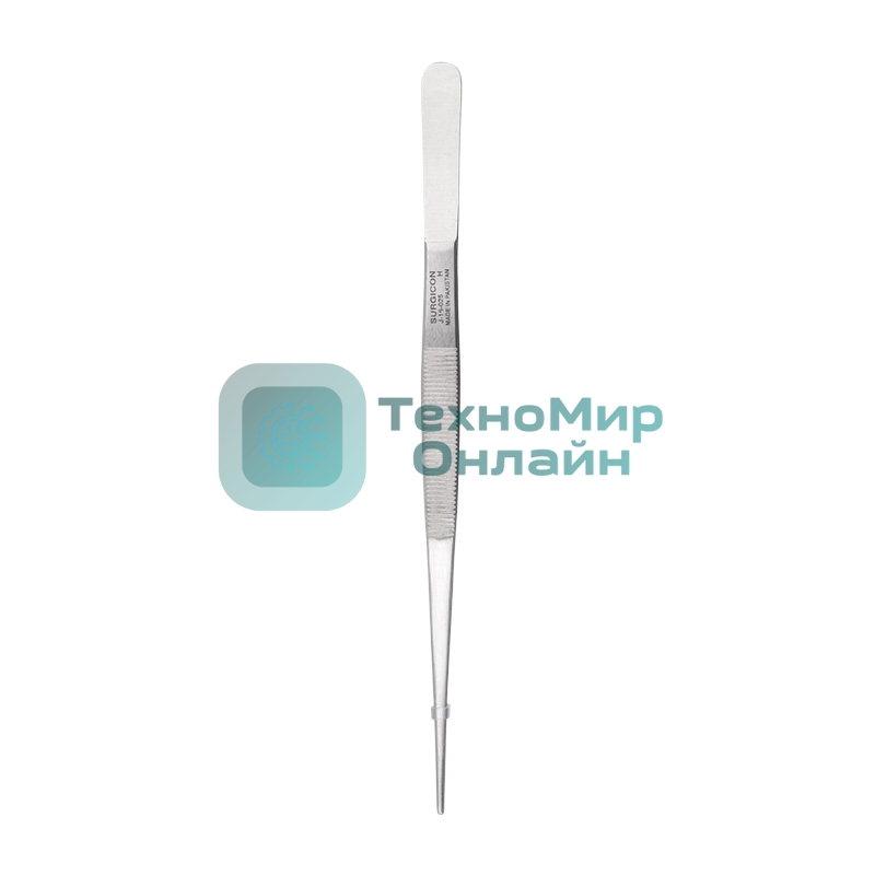 Пинцет прямой Rexant рифленый 250 мм ПРОФИ