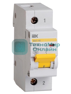 Выключатель автоматический модульный 1п C 100А 10кА ВА47-100 IEK MVA40-1-100-C