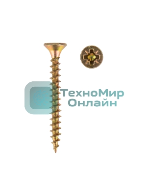 Саморез универсальный Kranz 4х30, желтый цинк, упаковка поставщика (12 000 шт.)