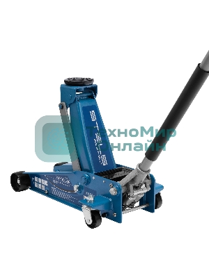 Домкрат Stels 51133 гидравлический подкатной быстрый подъем 3 т quick lift 130–465 мм профессиональный