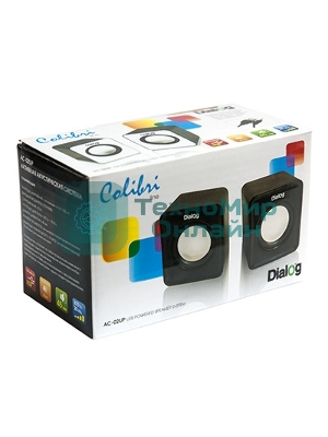 Акустическая система Dialog Colibri AC-02UP черный акустические колонки 2.0, 5W RMS, питание от USB