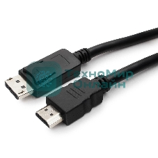 Кабель DisplayPort-HDMI Gembird/Cablexpert 3м, 20M/19M, черный, экран, пакет