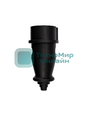 Вилка переносная Rexant влагозащищенная 3Р+РЕ, 32 А, IP44 каучук, черная