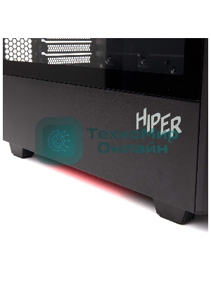 Компьютерный корпус Hiper PB81 черный без БП ATX 3x120мм 2xUSB2.0 2xUSB3.0 audio bott PSU