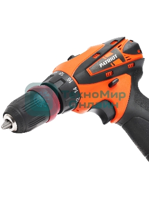 Дрель-шуруповерт аккумуляторная Patriot BR 115Li, Аккумуляторная, 16В, 2 АКБ, Кейс