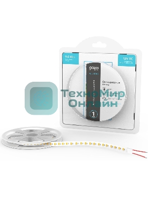 Лента светодиодная Basic Gauss 12V 9,6W/m 624lm/m 4000K IP20 LED 2m 1/100