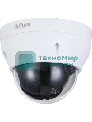 Уличная купольная IP-видеокамера Dahua 2Мп; 1/2.8” CMOS; моторизованный объектив 2.8~12 мм; механический ИК-фильтр; чувствительность 0.008лк@F1.7; сжатие: H.265+, H.265, H.264+, H.264, MJPEG; 2 потока