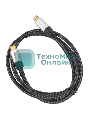 Кабель USB4 TCM--TCM, 5K@60Hz, 40Gbps, PD 240W, 5A, VCOM, 1.2м