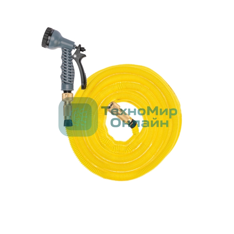 Набор поливочный Профи (растягивающийся шланг 20м, пистолет 7 режимов, латунные соединители) ЧЕТЫРЕ СЕЗОНА