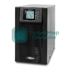 Источник бесперебойного питания PowerMan Online 2000VA черный (Online-Double conversion/LCD Display/USB/Software/RJ11/45,RS-232)