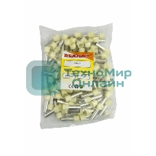 Наконечник штыревой втулочный изолированный Rexant F-18 мм 16 мм² (НШВи 16-18) слоновая кость