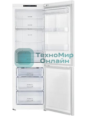 Холодильник Samsung RB30A30N0WW/WT белый двухкамерный 213/98л морозилка снизу, No Frost