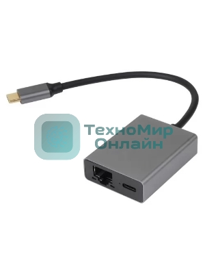 Адаптер TypeC--->RJ45+PD 100Вт, Allum Shell, VCOM