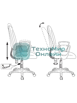 Кресло Бюрократ CH-1300N/3C11 черный, экокожа, 120 кг, механизм качания