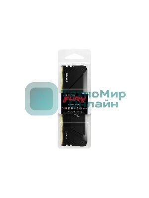 Оперативная память Kingston Fury Beast, DDR4, 8GB (1x8GB), 3200MHz, CL16, DIMM, с радиатором, RGB, черный