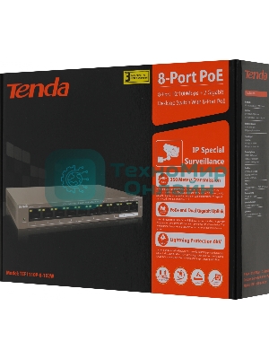 Коммутатор Tenda TEF1110P-8-102W 8PORT 100M 8POE