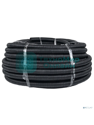 Труба гофрированная ПНД EKF tpnd-32n Plast с зондом d 32 мм черная EKF PROxima бухта 50 м