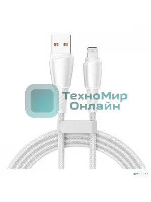 Кабель Rexant USB-A - Lightning для Apple, 2,4А, 1м, в белой нейлоновой оплетке
