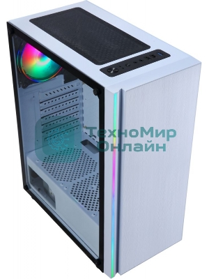 Компьютерный корпус AeroCool/Formula CL-3302W RGb белый без БП ATX 2xUSB 2.0 1xUSB 3.0 audio bott PSU