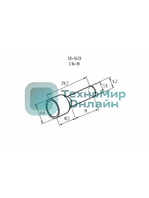 Наконечник штыревой втулочный изолированный Rexant F-18 мм 16 мм² (НШВи 16-18) слоновая кость