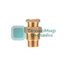 Сальник Rexant с двойной резьбой 1/2 и 3/4 для ввода кабеля в трубу, никелированная латунь