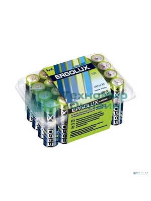 Элемент питания алкалиновый Ergolux LR03 Alkaline BP-24 (уп.24шт)