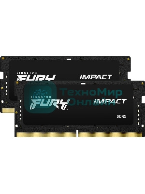 Оперативная память Kingston Fury Impact, DDR5, 32GB (2x16GB), 6000MHz, CL38, SO-DIMM