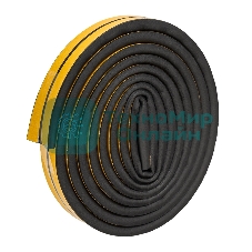 Уплотнитель самоклеящийся, черный, D-профиль 12х10мм, для зазоров 6-9,5мм, упаковка по 6м PROconnect