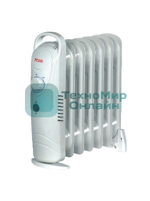 Обогреватель масляный Ресанта ОММ-7Н (7 секций) белый, 700 Вт, 10 м2, термостат 67/3/1